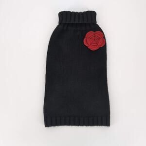 Dog Label by Fab Dog Inc. Black Warm Knitted Dog Puppy Pet Sweater - Size S -GUC